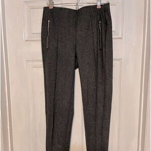 Grey zippered ankle pants